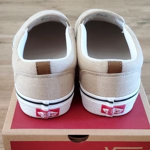 Vans slip on shoes (Men's) size 8 khaki color